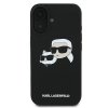 Karl Lagerfeld KLHMP16MSKCHPPLK iPhone16 Plus 6.7 czarny/black hardcase Silicone Double Heads Print MagSafe